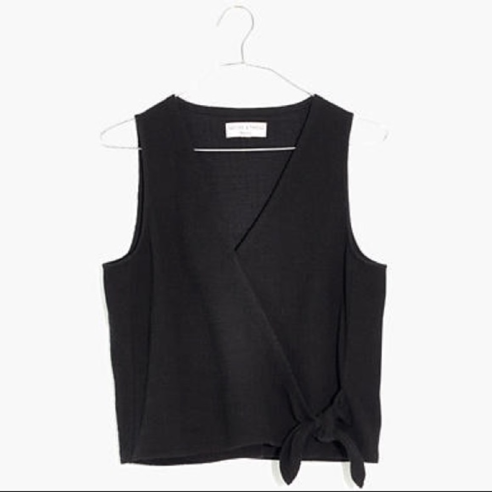 Texture & Thread Wrap-Tie Tank Top